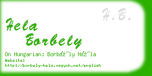 hela borbely business card